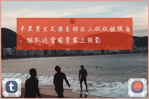 平果男女足俱乐部法人双双被限高，球队运营前景蒙上阴影