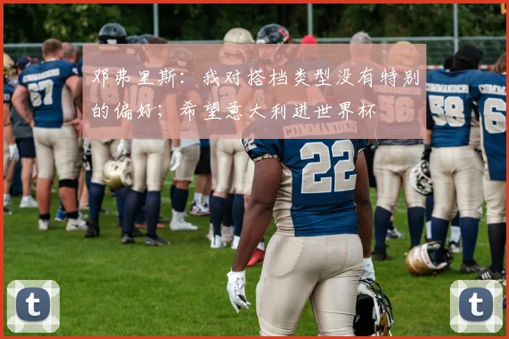邓弗里斯：我对搭档类型没有特别的偏好；希望意大利进世界杯